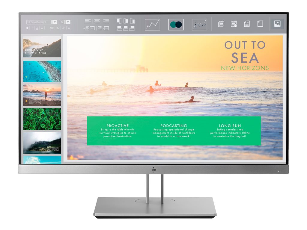 HP EliteDisplay E233 - LED monitor - 23 - 1920 x 1080 Full HD (1080p) @ 60 Hz - IPS - 250 cd/mï¿½ - 1000:1 - 5 ms - HDMI