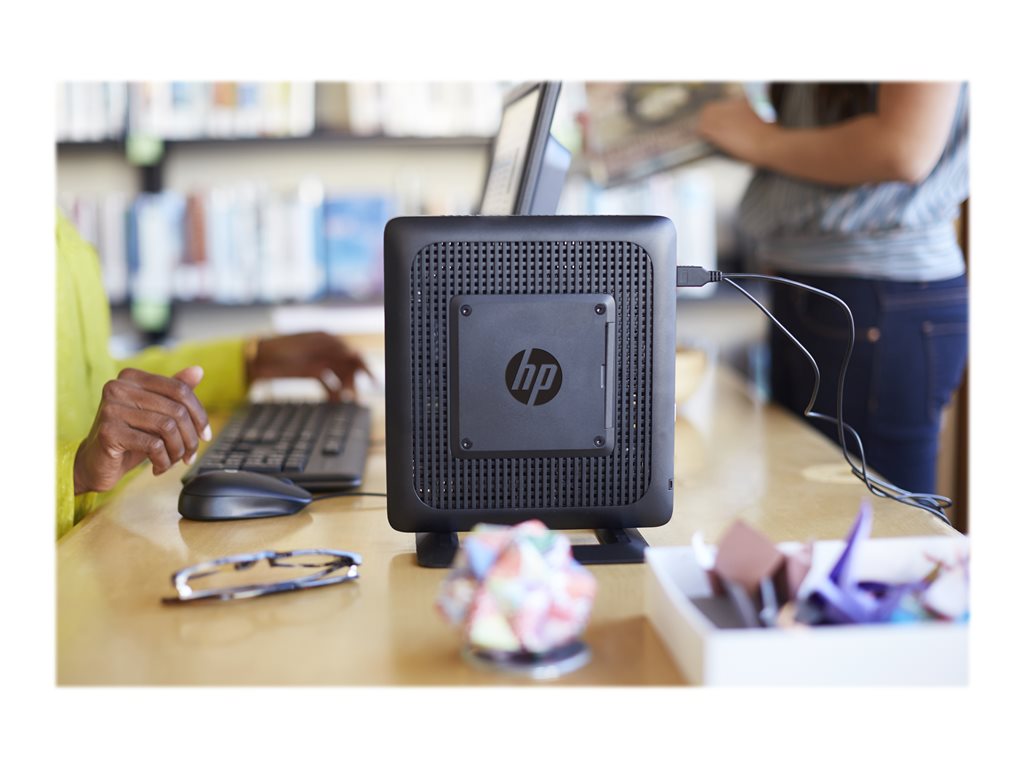 HP Flexible t620 - Thin client - tower - 1 x GX-415GA 1.5 GHz - RAM 4 GB - SSD 16 GB - Radeon HD 8330E - Gigabit