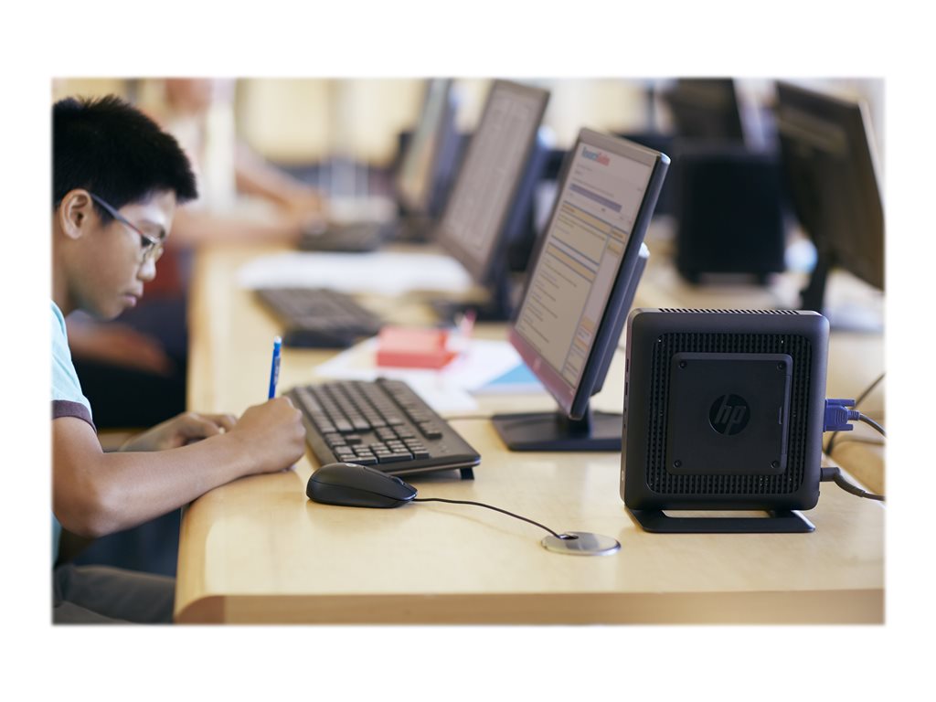 HP Flexible t620 - Thin client - tower - 1 x GX-415GA 1.5 GHz - RAM 4 GB - SSD 16 GB - Radeon HD 8330E - Gigabit