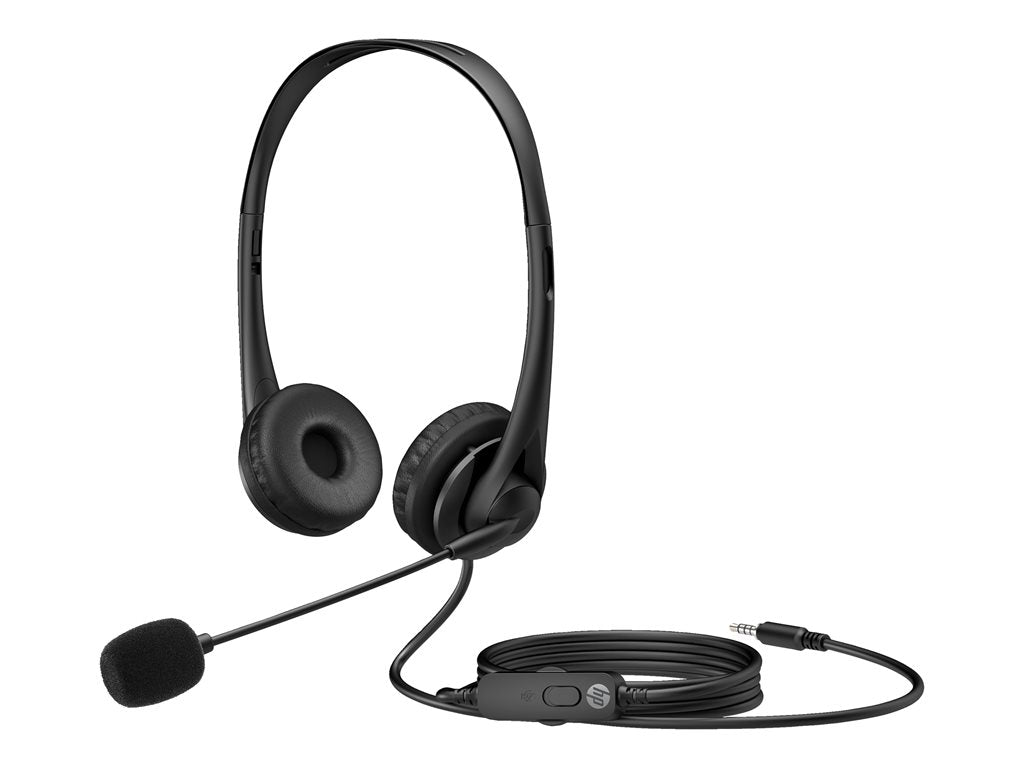 HP G2 - Headset - on-ear - wired - 3.5 mm jack - shadow black - for HP 245 G9, 256 G8, 25X G9, 34; EliteBook 1040 G9;