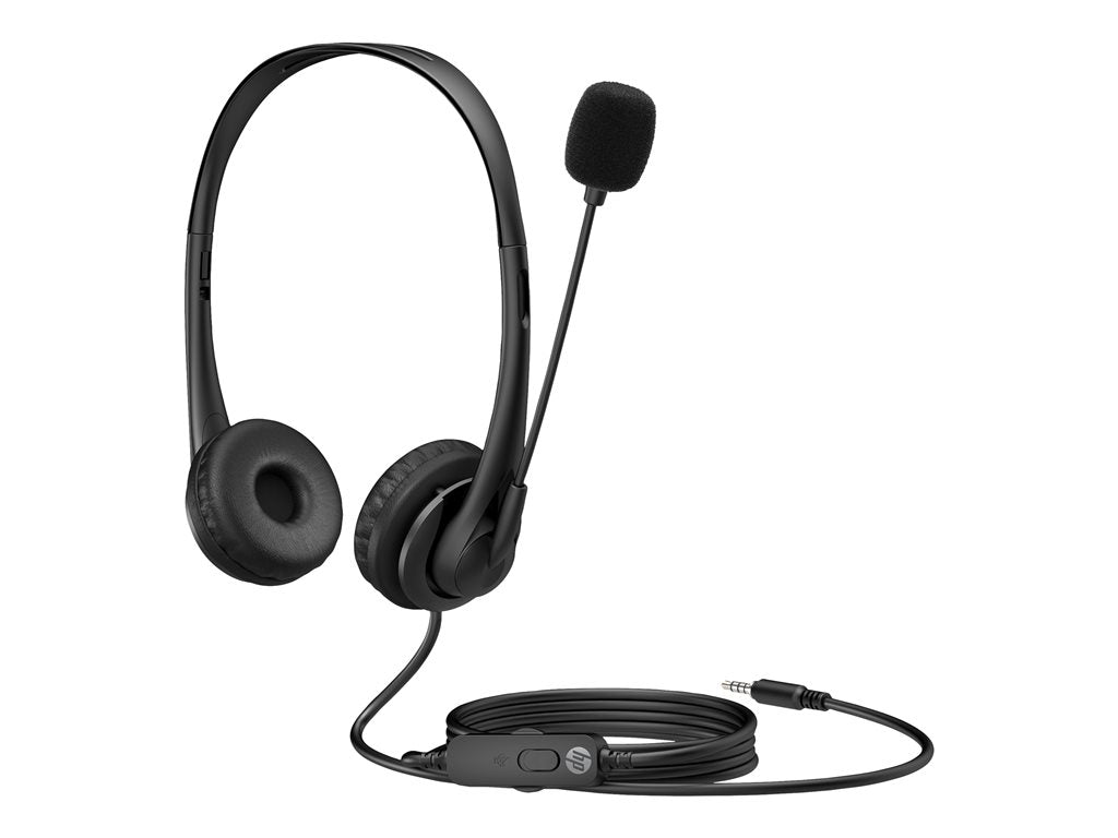 HP G2 - Headset - on-ear - wired - 3.5 mm jack - shadow black - for HP 245 G9, 256 G8, 25X G9, 34; EliteBook 1040 G9;