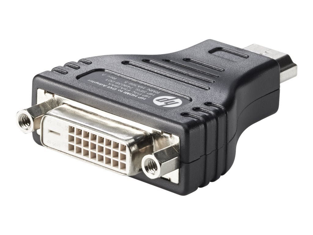 HP HDMI to DVI Adapter - Adapter - DVI-D female to HDMI male - for Pro Mobile Thin Client mt440 G3; ZBook 15v G5, 17 G3,