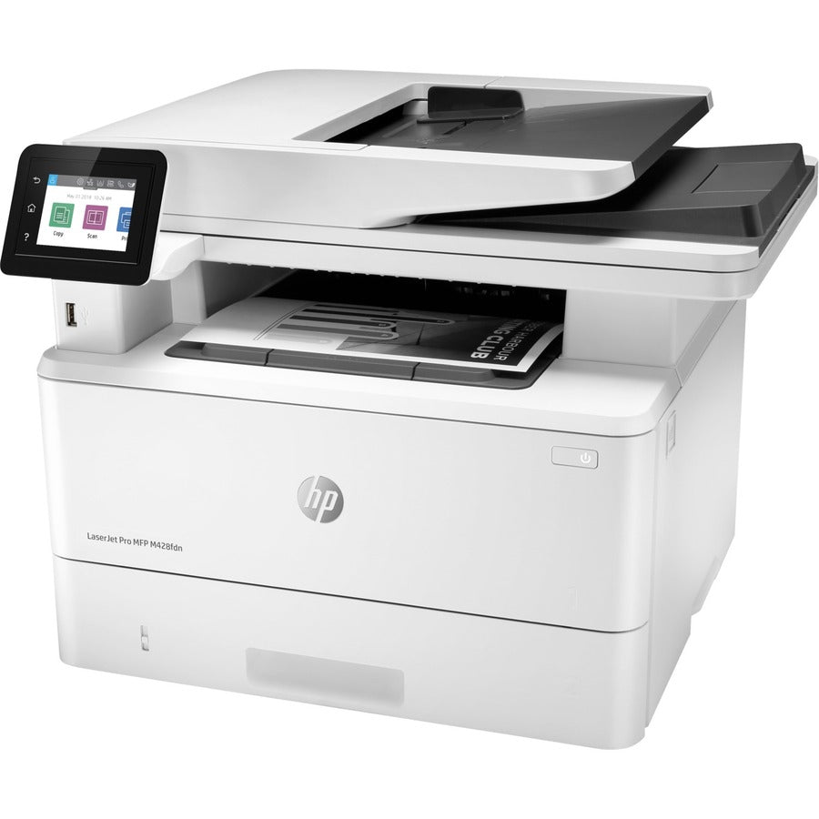 HP LaserJet Pro M428f M428fdn Laser Multifunction Printer-Monochrome-Copier/Fax/Scanner-38 ppm Mono Print-4800x600 Print-Automatic Duplex Print-80000 Pages Monthly-350 sheets Input-Color Scanner-Monochrome Fax-Gigabit Ethernet W1A29A#BGJ
