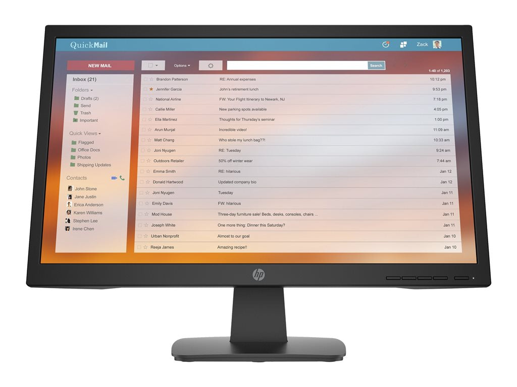 HP P22v G4 - P-Series - LED monitor - 22 (21.5" viewable) - 1920 x 1080 Full HD (1080p) @ 60 Hz - TN - 250 cd/mï¿½ -