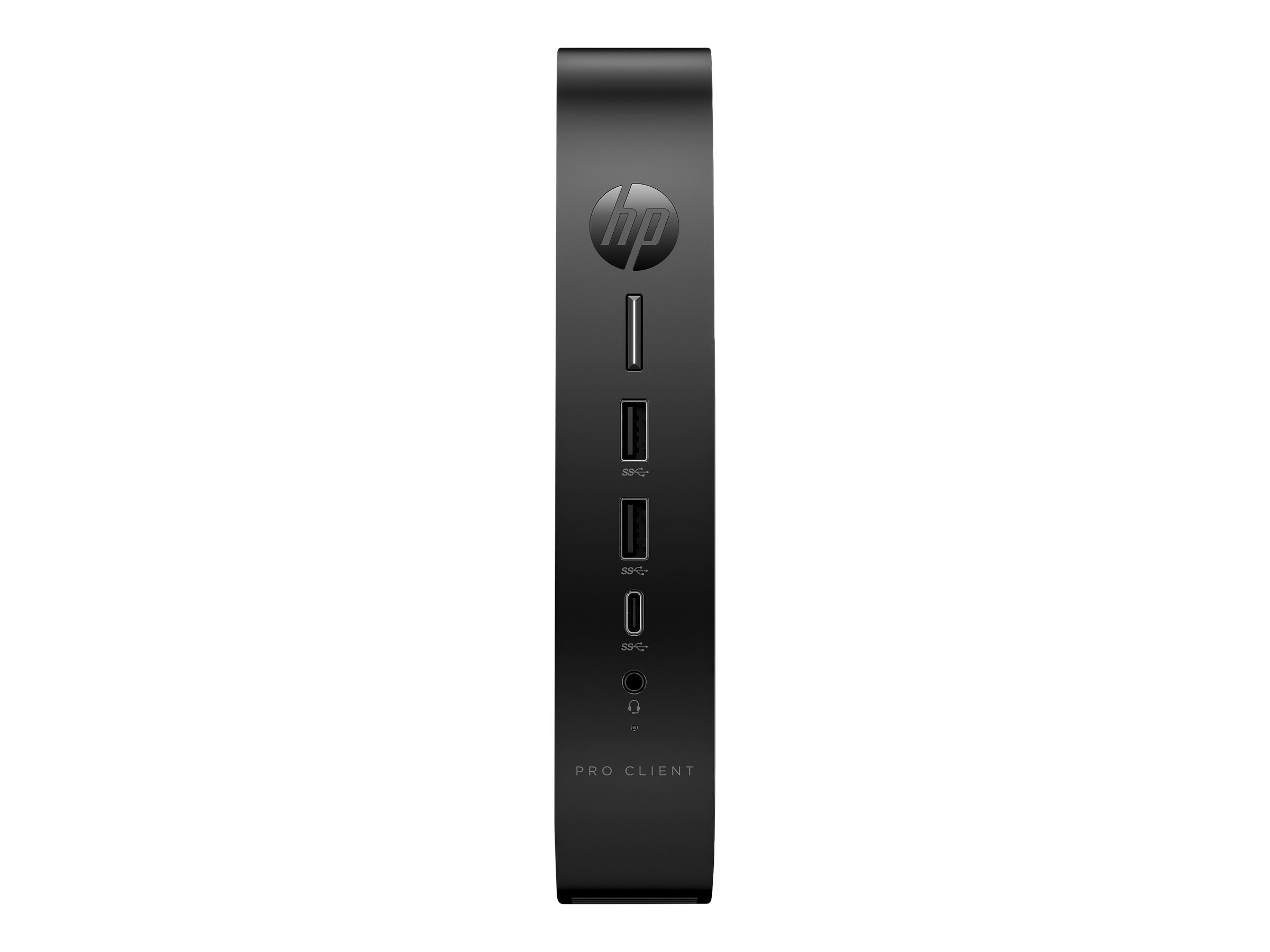 HP Pro t550 - Thin client - USFF 1 x Celeron J6412 / up to 2.6 GHz - RAM 4 GB - flash 32 GB - eMMC - UHD Graphics - Gigabit Ethernet 7H1W1UT#ABA