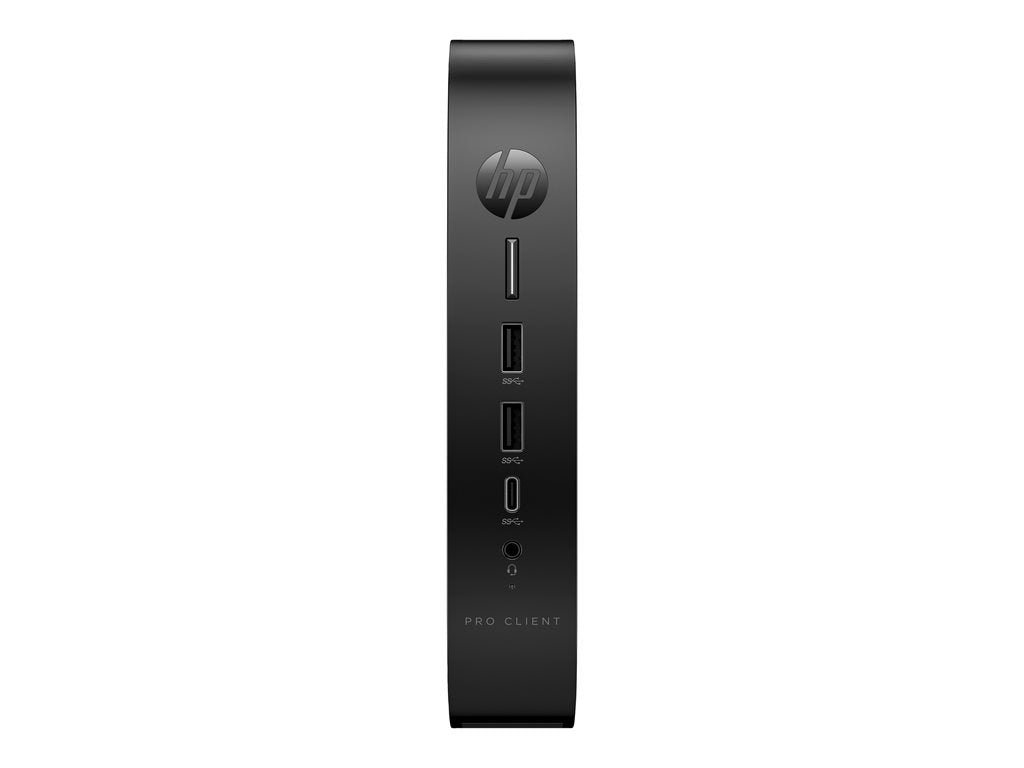 HP Pro t550 - Thin client - USFF 1 x Celeron J6412 / up to 2.6 GHz - RAM 4 GB - flash 32 GB - eMMC - UHD Graphics -