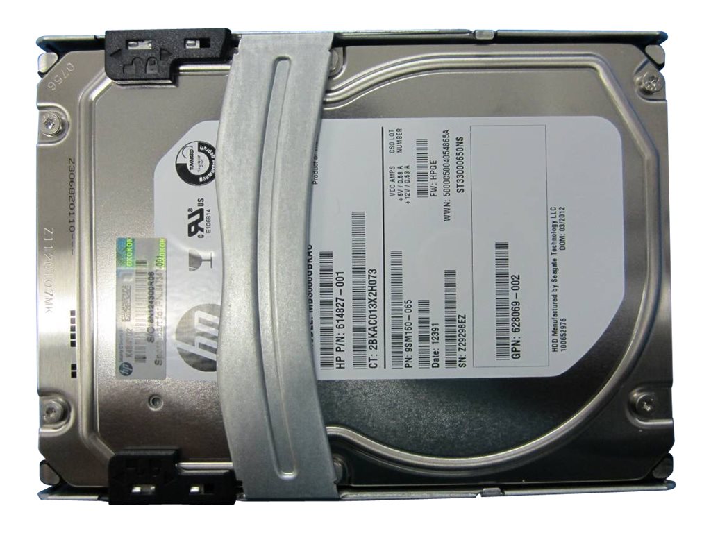 HP Quick-release Midline - Hard drive - 3 TB - removable - 3.5 LFF - SATA 6Gb/s - 7200 rpm"
