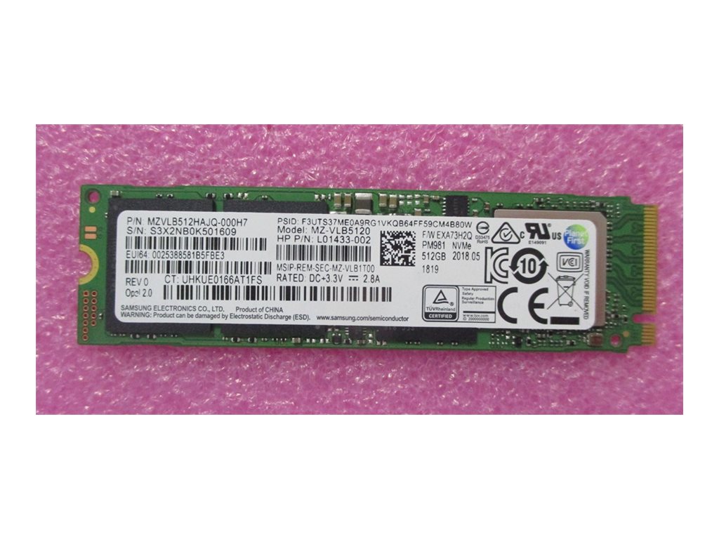 HP - SSD - encrypted - 512 GB - internal - M.2 2280 - PCIe (NVMe) - Self-Encrypting Drive (SED)
