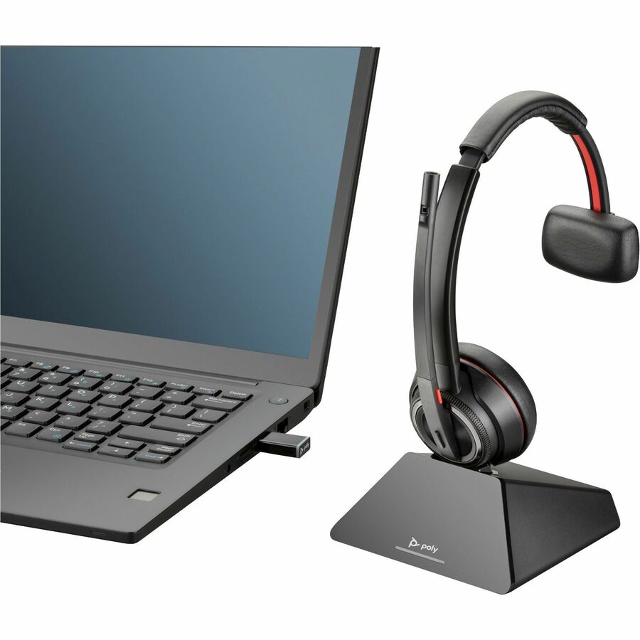HP Savi 8210 UC DECT 1920-1930 MHz USB-A Headset - Mono - Wireless - Bluetooth/DECT -