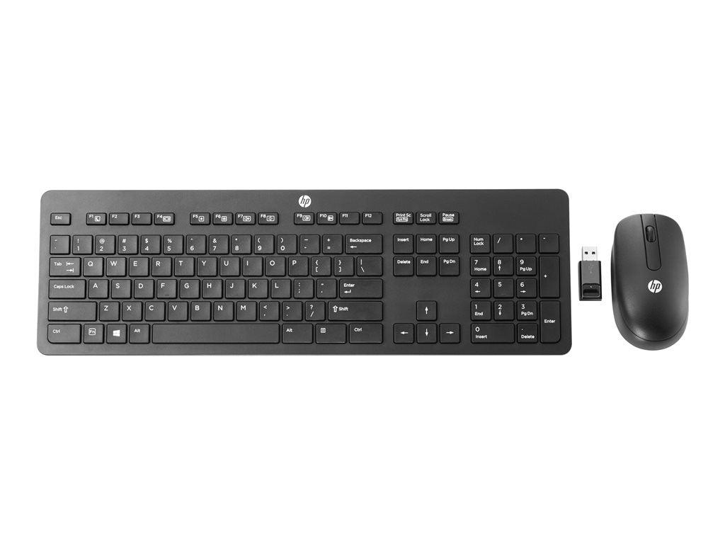 HP Slim - Keyboard and mouse set - wireless - 2.4 GHz - US - Smart Buy