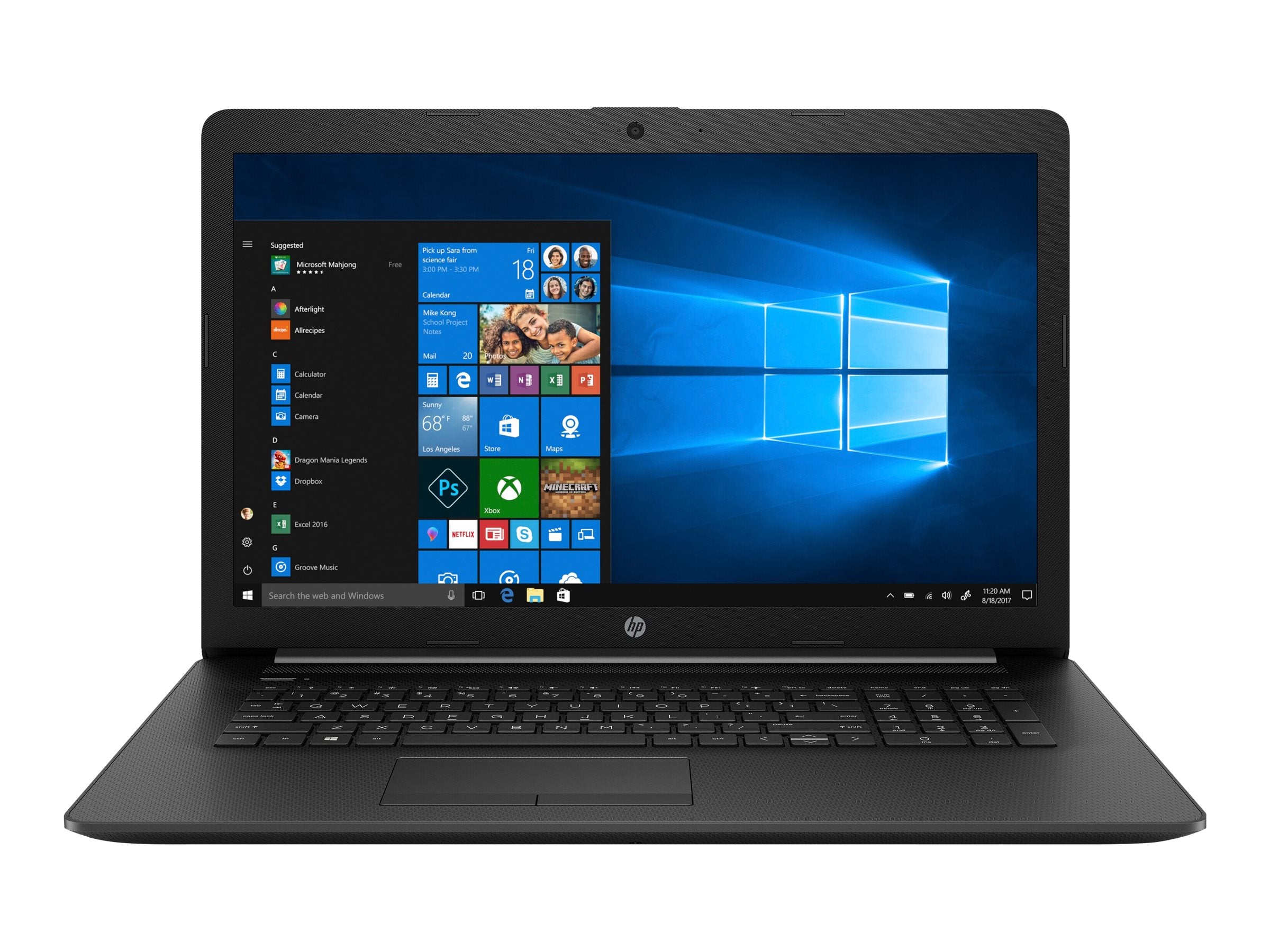 HP TDSourcing Laptop 17-by1053dx - Intel Core i5 - 8265U / up to 3.9 GHz - Win 10 Home in S mode - UHD Graphics 620 - 8 GB RAM 7QK06UA#ABA