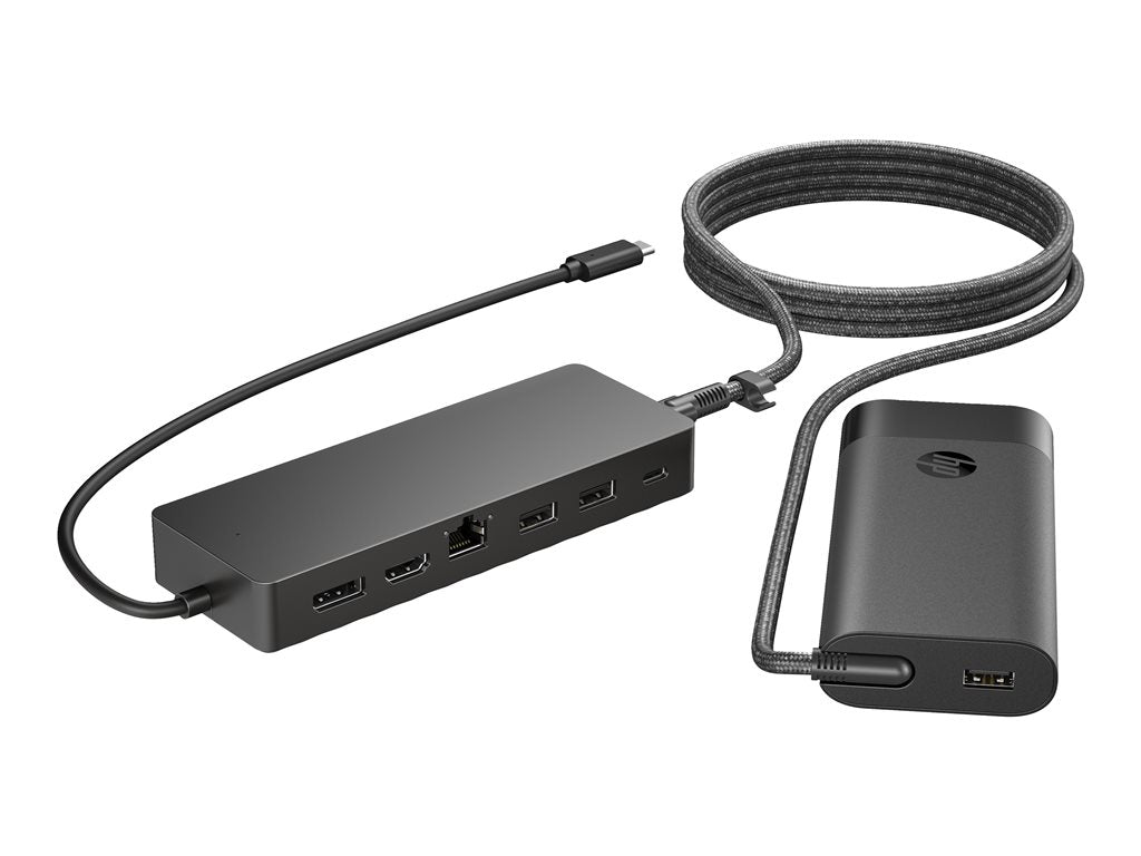 HP Universal - Docking station - USB-C - HDMI, DP - 10Mb LAN - with Laptop Charger - United States 9H0H9AA#ABA