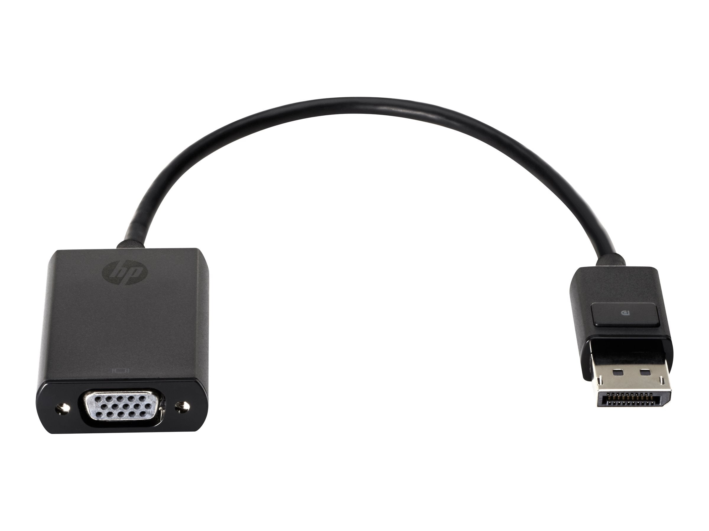 HP - VGA adapter - DisplayPort (M) to HD-15 (VGA) (F) - 7.9 in - for HP Z1 G9; Elite t655; Pro 260 G9, 400 G9, t550; ProOne 440 AS615AT