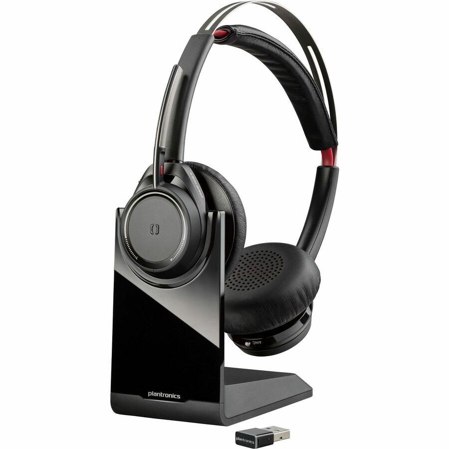 HP Voyager Focus B825 UC USB-C Headset +Charging Stand - Google Assistant Siri - Stereo -