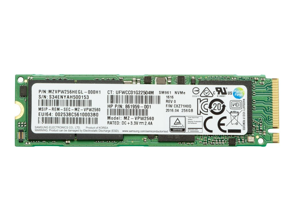 HP Z Turbo Drive - SSD - encrypted - 256 GB - internal - M.2 - Self-Encrypting Drive (SED) - for Workstation Z4 G4, Z6