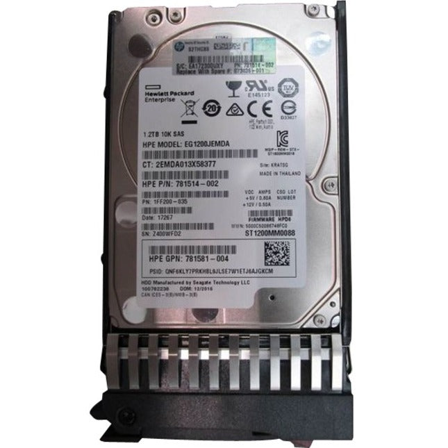 HPE 1.20 TB Hard Drive - 2.5" Internal - SAS (12Gb/s SAS) 873036-001