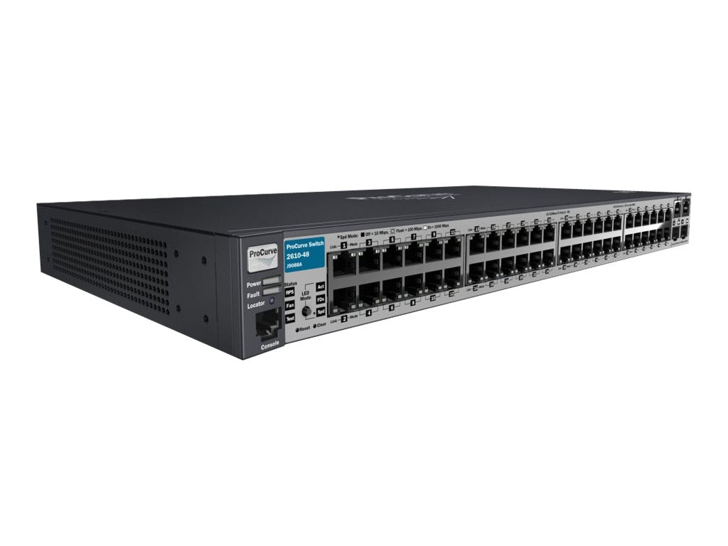 HPE 2610-48 Switch - Switch - managed - 48 x 10/100 + 2 x SFP + 2 x 10/100/1000 - rack-mountable