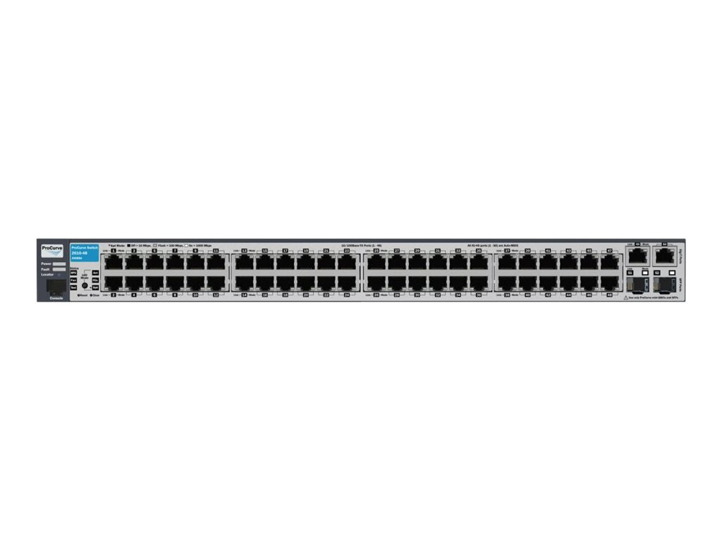 HPE 2610-48 Switch - Switch - managed - 48 x 10/100 + 2 x SFP + 2 x 10/100/1000 - rack-mountable