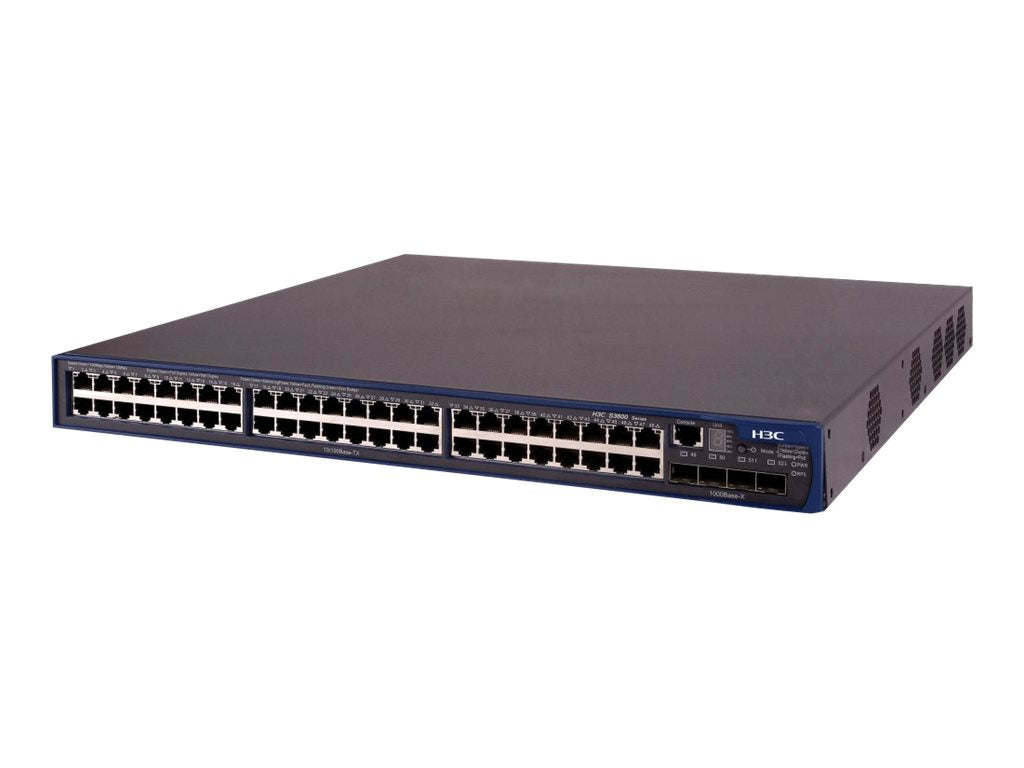 HPE 3600-48 SI Switch - Switch - L3 - managed - 48 x 10/100 + 4 x SFP - rack-mountable