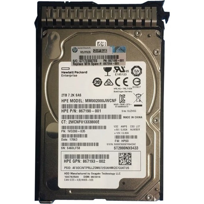 HPE 500 GB Hard Drive - 3.5" Internal - SATA 867204-001