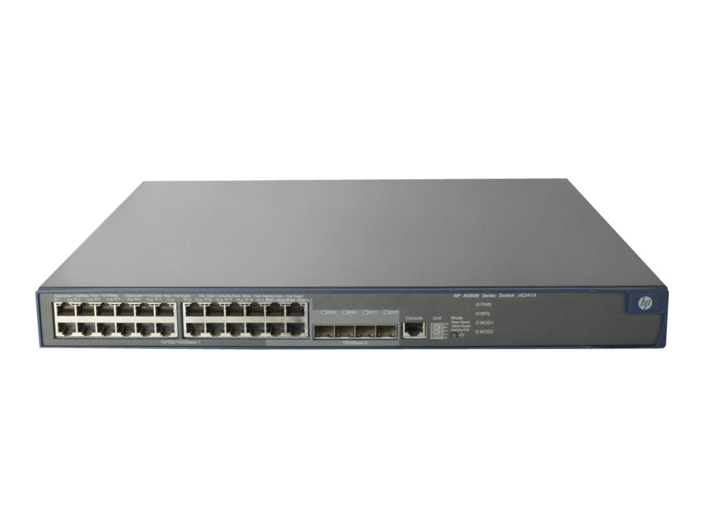 HPE 5500-24G-PoE+ EI Switch with 2 Interface Slots - Switch - managed - 24 x 10/100/1000 (PoE) + 4 x shared SFP -