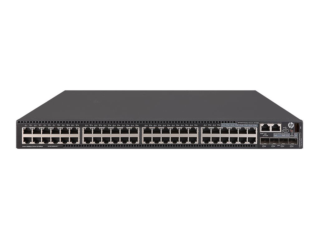 HPE 5510 48G PoE+ 4SFP+ HI 1-slot Switch - Switch - L3 - managed - 48 x 10/100/1000 (PoE+) + 4 x 10 Gigabit SFP+ -