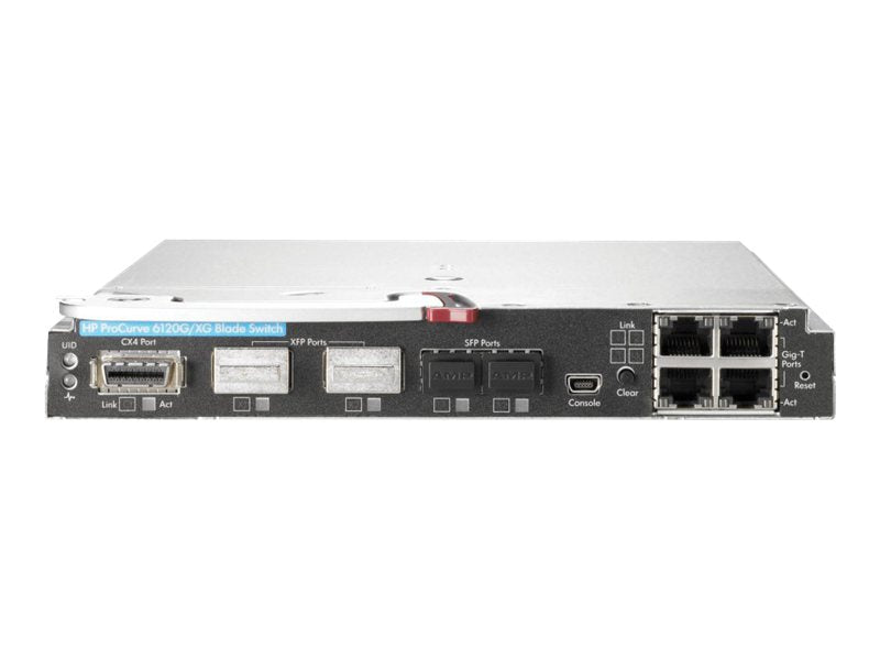 HPE 6120G/XG Blade Switch - Switch - L3 - managed - 4 x 10/100/1000 + 2 x SFP + 2 x XFP + 1 x 10GBase-CX4 - desktop -