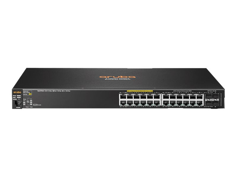 HPE Aruba 2530-24G-PoE+ - Switch - managed - 24 x 10/100/1000 (PoE+) + 4 x Gigabit SFP - desktop, rack-mountable,