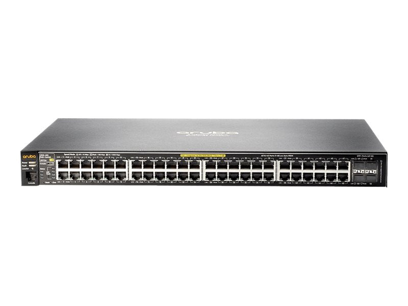 HPE Aruba 2530-48G-PoE+ - Switch - managed - 48 x 10/100/1000 (PoE+) + 4 x Gigabit SFP - desktop, rack-mountable,