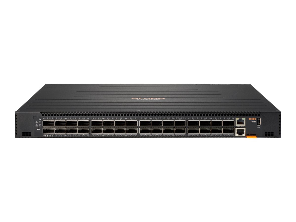 HPE Aruba 8325-32C - Switch - L3 - managed - 32 x 100 Gigabit QSFP28 / 40 Gigabit QSFP+ - back to front airflow - rack-mountable R9F67A#B2E