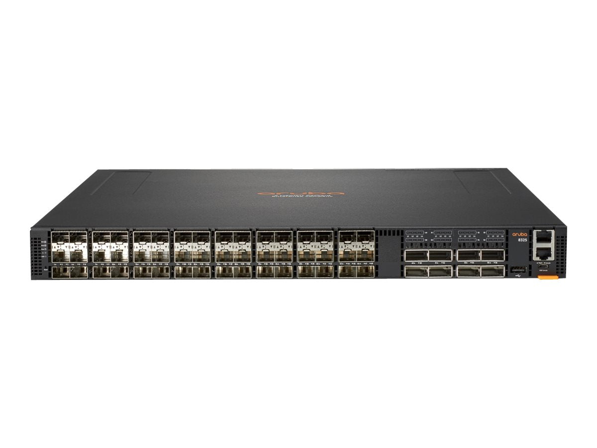 HPE Aruba 8325-48Y8C - Switch - L3 - managed - 48 x 10/25 Gigabit SFP+ / SFP28 + 8 x 40/100 Gigabit QSFP+ / QSFP28 - front to JL624A#B2E