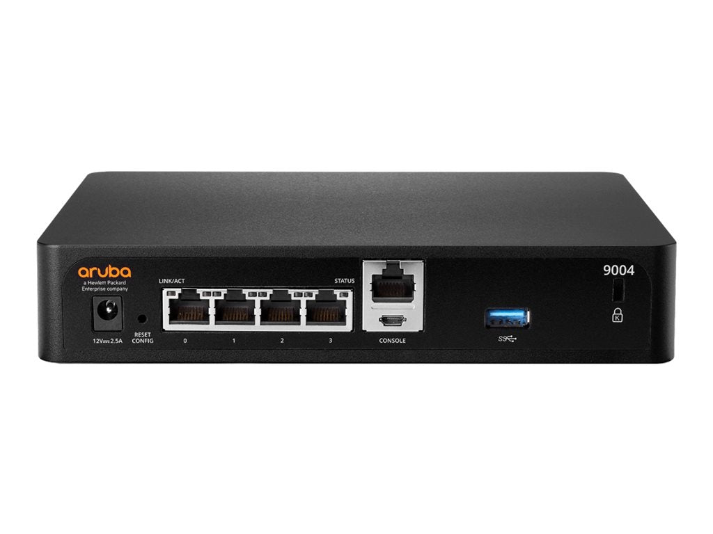 HPE Aruba 9004 (IL) - Gateway - 4 ports - 1GbE - ZigBee, NFC, Bluetooth - cloud-managed R3V93A