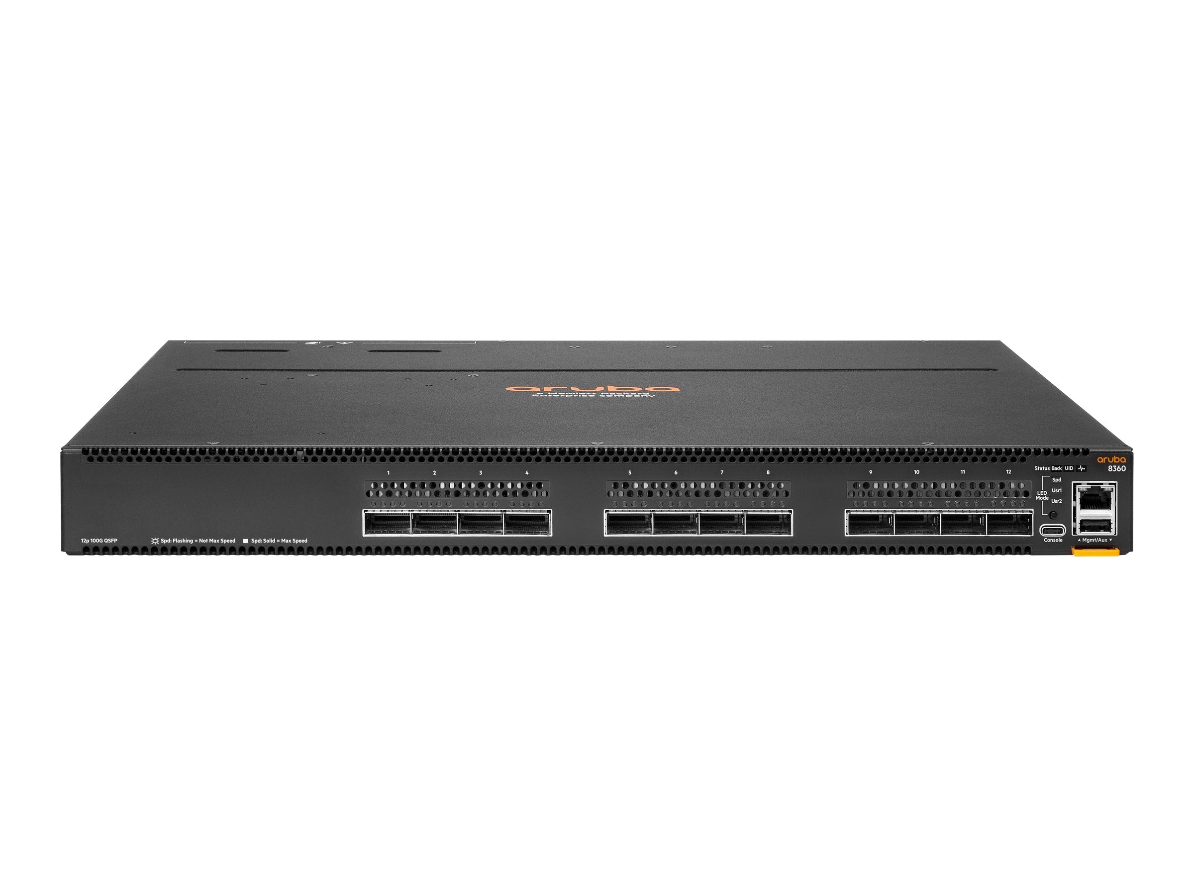 HPE Aruba CX 8360-12C - Switch - L3 - managed - 12 x 100 Gigabit QSFP28 / 40 Gigabit QSFP+ - front to back airflow - rack-mountable JL708A#ACJ