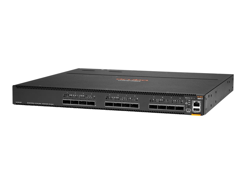 HPE Aruba CX 8360-12C V2 - Switch - L3 - managed - 12 x 40 Gigabit / 100 Gigabit QSFP+ / QSFP28 - front to back airflow - rack-mountable R9G14A#B2E