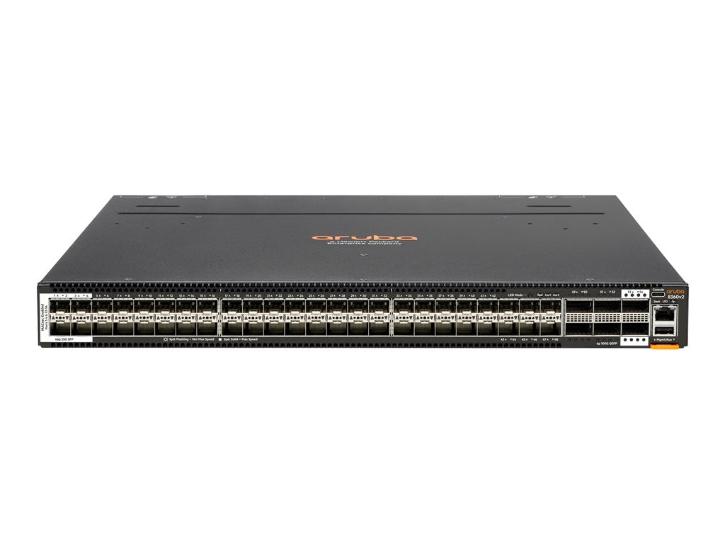 HPE Aruba CX 8360-48Y6C v2 - Switch - L3 - managed - 44 x 1/10/25 Gigabit SFP / SFP+ / SFP28 + 4 x 10 Gigabit / 25