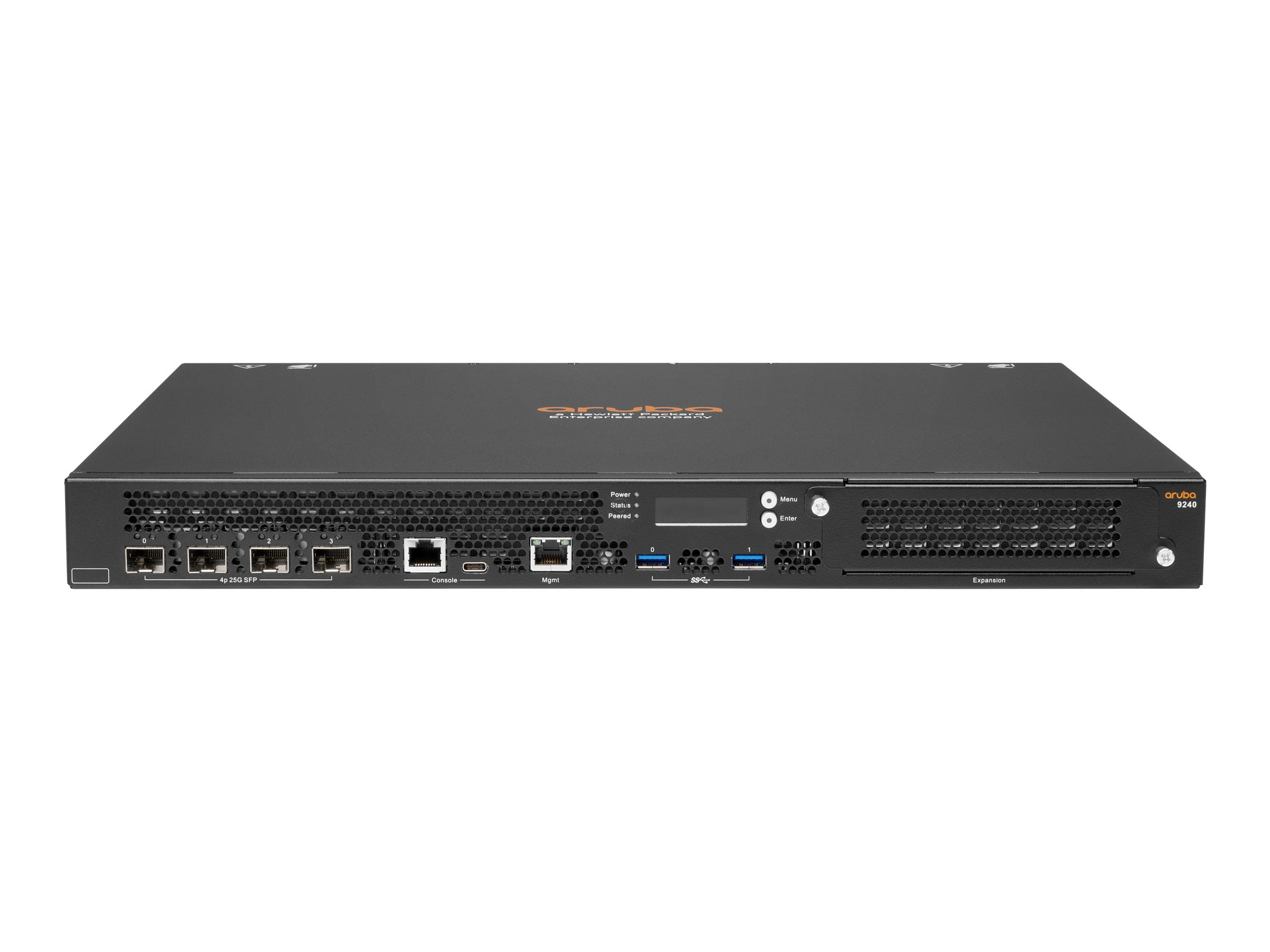 HPE Aruba Networking 9240 (RW1) - Campus - gateway - 4 ports - 25GbE - 1U - rack-mountable S0G71A