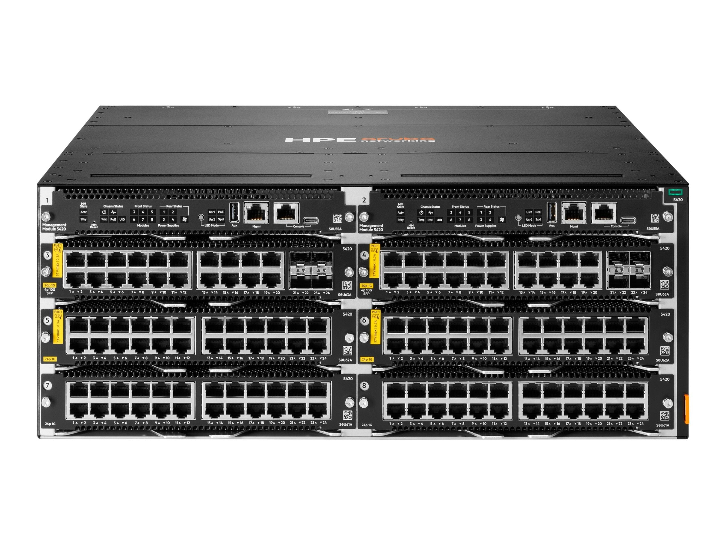 HPE Aruba Networking CX 5420 16p Smart Rate 1G/2.5G/5G Class6 PoE Module - Switch - L3 - managed - 16 x 1/2.5/5GBase-T POE+ - S0U66A