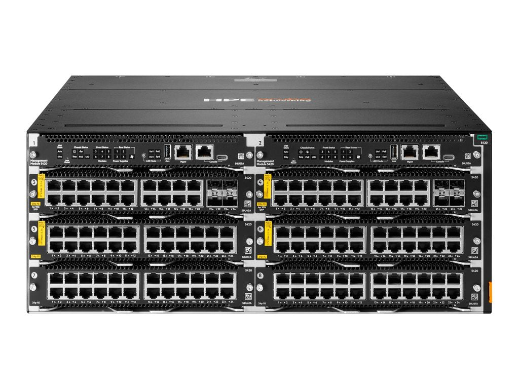 HPE Aruba Networking CX 5420 - Switch - 6-slot - L3 - managed - front to back airflow - rack-mountable S0U59A