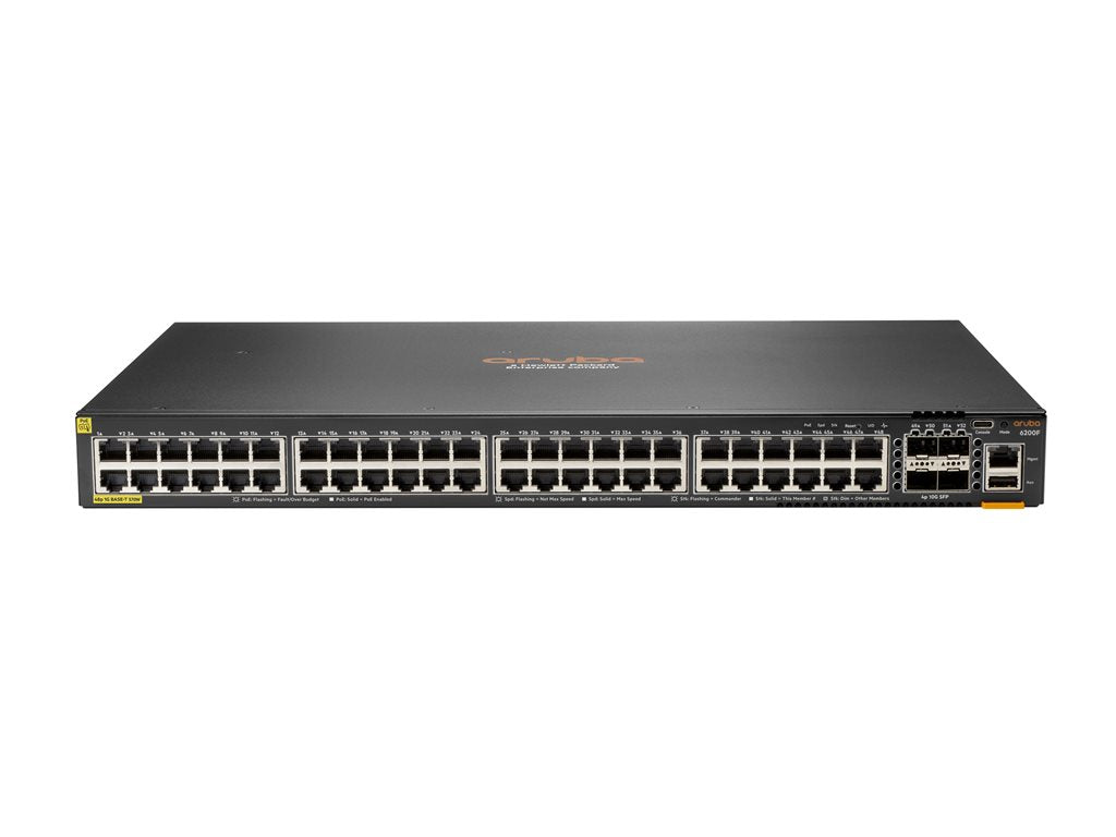HPE Aruba Networking CX 6200F 48G 4SFP Switch - Switch - Max. Stacking Distance 10 kms - L3 - managed - 48 x 10/100/1000 + 4 S0M83A#B2B