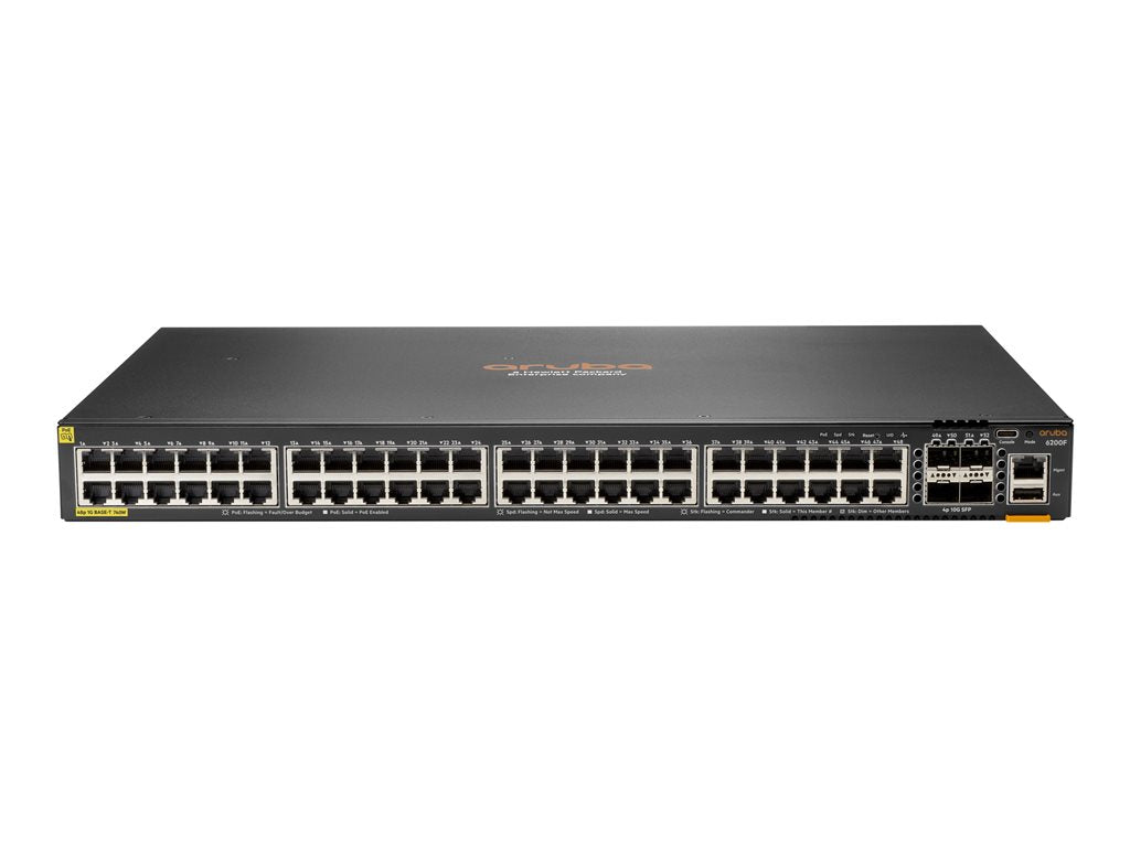 HPE Aruba Networking CX 6200F 48G Class 4 PoE 4SFP 740W Switch - Switch - Max. Stacking Distance 10 kms - L3 - managed - 48 x S0G17A
