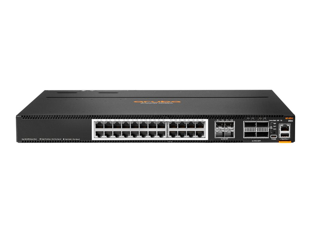 HPE Aruba Networking CX 8100 24x10GBase-T 4x10G SFP+ 4x40/100G QSFP28 Switch - Spare Only - switch - L3 - managed - 24 x 100/1000/2.5G/5G/10GBase-T R9W95A