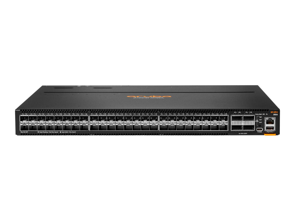 HPE Aruba Networking CX 8100 48x10G SFP+ 4x40/100G QSFP28 Switch - Spare Only - switch - L3 - managed - 48 x 1 Gigabit / 10 Gigabit R9W96A