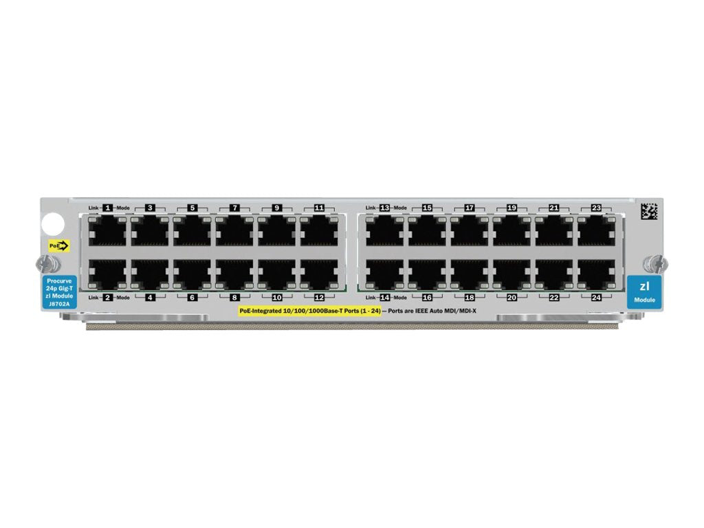 HPE Aruba Switch 5400zl 24p 10/100/1000 PoE Module - Expansion module - Gigabit Ethernet x 24 - for HP Switch 5412,