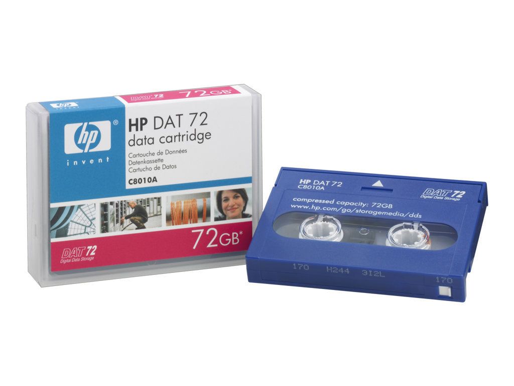 HPE - DAT-72 - 36 GB / 72 GB - blue - for HPE DAT 72; StorageWorks DAT 160, DAT 72; StorageWorks Rack-Mount Kit DAT 160