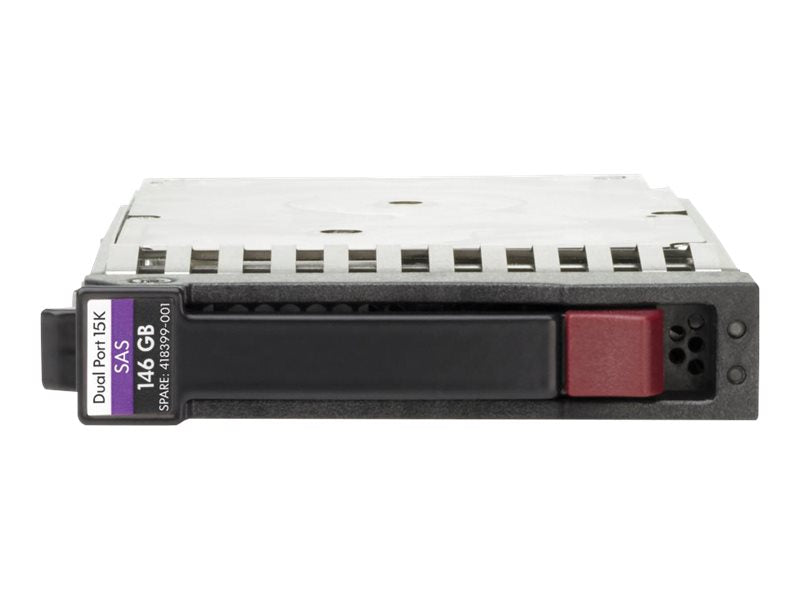 HPE Dual Port - Hard drive - 146 GB - internal - 2.5 SFF - SAS 6Gb/s - 15000 rpm - for P/N: AJ840A#0D1