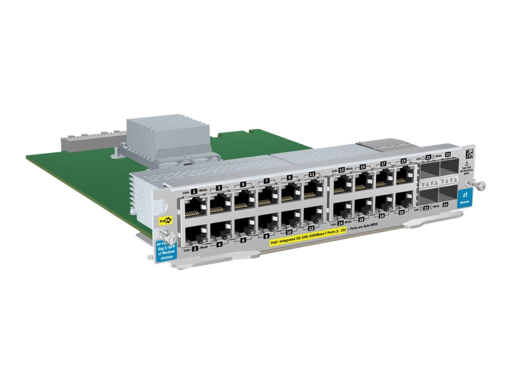 HPE - Expansion module - Gigabit Ethernet x 20 + 4 x SFP - for HP Switch 5406zl-48, Switch 5412zl-96; HPE 82XX, Switch