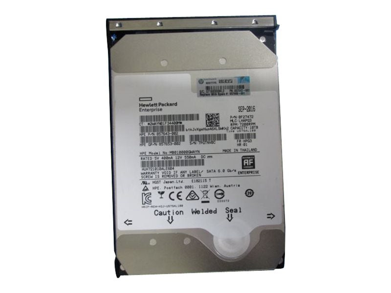 HPE - Hard drive - 10 TB - 3.5 LFF Low Profile - SATA 6Gb/s - 7200 rpm"