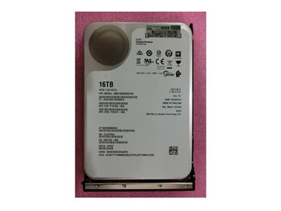 HPE - Hard drive - 16 TB - helium-filled - hot-swap - 3.5 LFF - SATA - 7200 rpm - with HPE Low Profile"