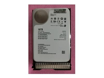 HPE - Hard drive - 16 TB - helium-filled - hot-swap - 3.5 LFF - SATA - 7200 rpm - with HPE Smart Carrier"