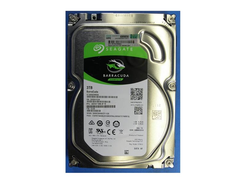 HPE - Hard drive - 3 TB - internal - 3.5 LFF - SATA 6Gb/s - 7200 rpm"